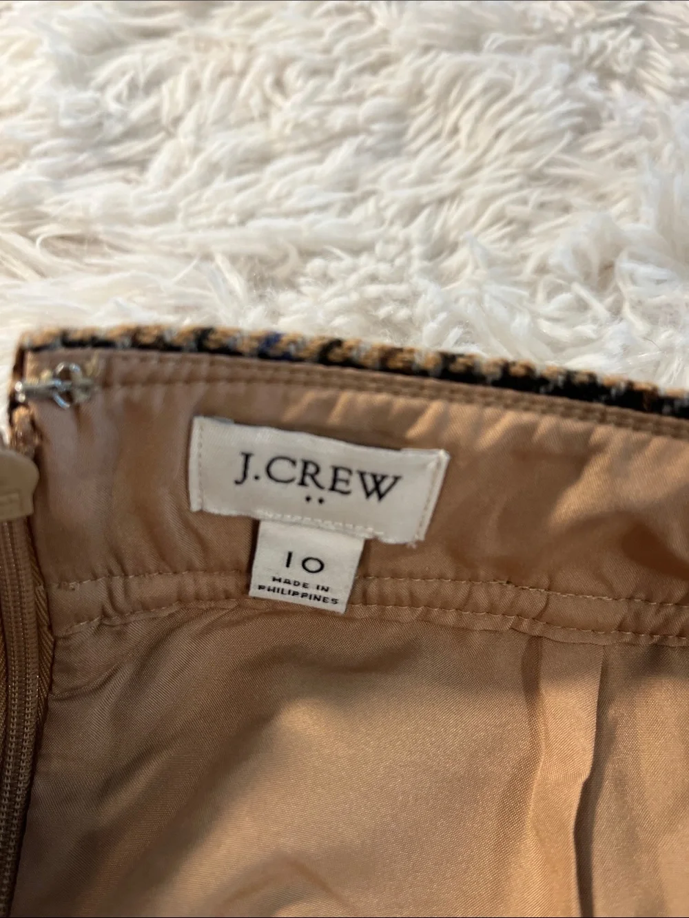 J Crew houndstooth skirt size 10